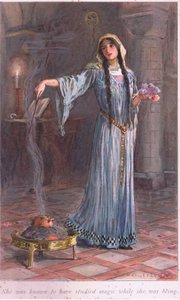 Si sapeva che aveva studiato magia mentre veniva cresciuta nel convento da William Henry Margetson
