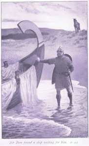 Sir Bors trovò una nave che lo aspettava