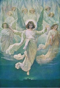 Il coro degli angeli, da The Bible Picture Book pubblicato da Thomas Nelson, c.1950