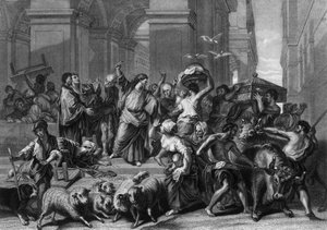 Non fate della casa di mio Padre una casa di commercio, metà del XIX secolo da William Henry Mote