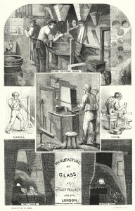 Fabbricazione del vetro presso Apsley Pellatt e Co., Londra