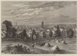 Incontro della Royal Agricultural Society a Taunton, vista generale di Taunton, da Belmont