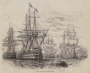 La flotta britannica davanti a Lisbona da William Henry Pike