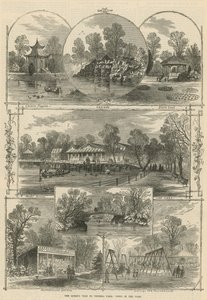 La visita della Regina a Victoria Park: vedute nel parco da William Henry Prior
