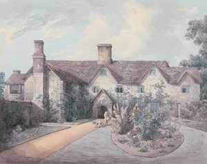 Un ragazzo che suona un tamburo nel giardino di una casa di campagna, 1793 da William Henry Pyne