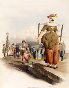 Una lattaia, da The Costumes of Great Britain, pub. By Henry Miller, 1805