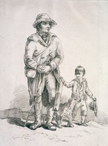 Un rustico con un cane e un ragazzo, Personaggi provinciali da William Henry Pyne