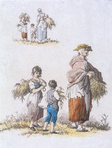 Donne e bambini che spigolano, Personaggi provinciali