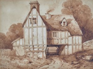 Vecchie case a Penshurst, Kent da William Henry Stothard
