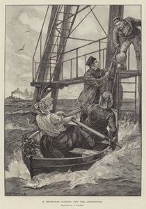 Un budino di Natale per il faro da William Heysham Overend