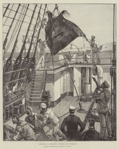 Cattura di un polpo, sollevandolo a bordo da William Heysham Overend