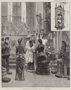 Battesimo del Duca di Albany infante nella chiesa di Esher da William Heysham Overend