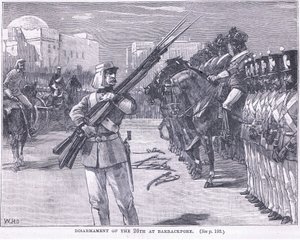 Disarmo del 26° a Barrackpore, 1857 AD