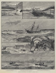 Effetti della tempesta sul Mersey martedì, 1 novembre da William Heysham Overend