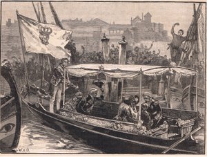 Fuga della famiglia reale del Portogallo da William Heysham Overend