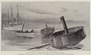 HMS Alacrity visita la scena della battaglia del Yalu