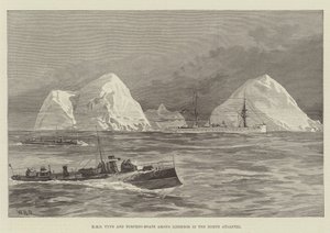 HMS Tyne e torpediniere tra gli iceberg nell