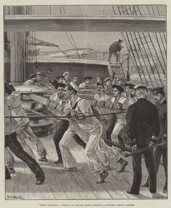 Forza insieme! Marinai francesi e inglesi assistono un incrociatore francese incagliato