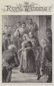 Sua Maestà la Regina scortata alla Cappella, Buckingham Palace, dal Principe Christian Victor di Schleswig-Holstein da William Heysham Overend