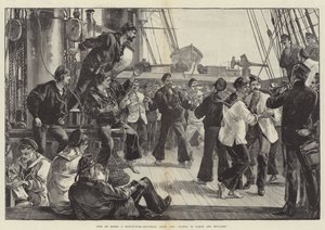 Vita a bordo di una nave da guerra, sabato pomeriggio, mani per ballare e Skylark da William Heysham Overend