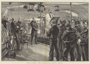 Vita a bordo di una nave da guerra, servizio della domenica mattina da William Heysham Overend