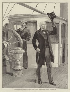 Mr Gladstone a bordo dello yacht di Sua Maestà Alberta, in viaggio verso Osborne, 15 agosto 1892