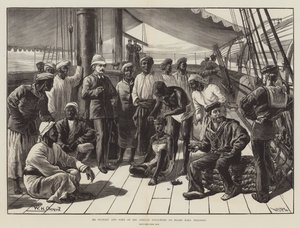 Il Signor Stanley e Alcuni dei suoi Seguaci Africani a Bordo della HMS Industry