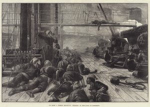 A bordo di una nave da guerra turca che si prepara a speronare, sparando con l