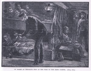 A bordo di una nave di emigranti al tempo della carestia irlandese AD 1846