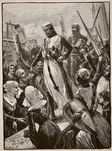 Accoglienza di Riccardo al suo ritorno dal continente, illustrazione da 