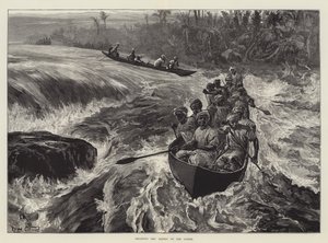 Attraversare le rapide sul Congo