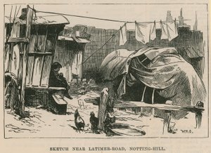 Schizzi di vita zingara; Schizzo vicino a Latimer Road, Notting Hill