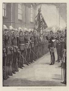 Soldati a Berlino che prestano giuramento di fedeltà al nuovo imperatore tedesco da William Heysham Overend