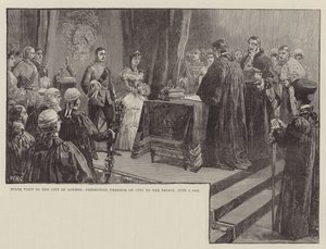 Visita di Stato alla Città di Londra, presentazione della Libertà della Città al Principe, 8 giugno 1863 da William Heysham Overend