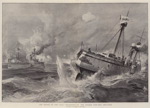 La battaglia del Yalu, affondamento della nave da guerra cinese Chih-Yuen