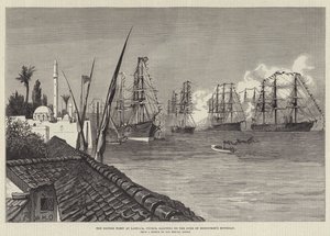 La Flotta Britannica a Larnaca, Cipro, che saluta per il Compleanno del Duca di Edimburgo