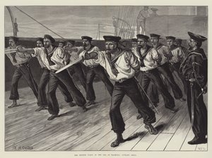 La flotta britannica nel Mar di Marmara, esercitazione con sciabola da William Heysham Overend