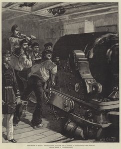 La crisi in Egitto, addestramento dei cannoni della HMS Sultan ad Alessandria
