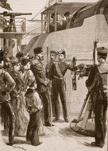 La flotta francese a Cronstadt: visita dello Zar, 1891, illustrazione da 