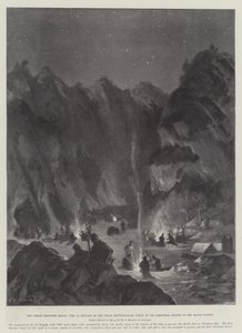 La rivolta della frontiera indiana, la 1ª Brigata della Forza di Spedizione di Tirah al pranzo di Natale nella Valle di Bazar da William Heysham Overend