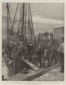 La perdita della nave a vapore Elbe del Norddeutscher Lloyd, il 30 gennaio, al largo di Lowestoft, sbarco dei sopravvissuti a Lowestoft da William Heysham Overend