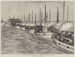 La spedizione del Nilo, arrivo della prima divisione del Camel Corps a Wady Halfa da William Heysham Overend