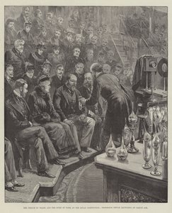 Il Principe di Galles e il Duca di York alla Royal Institution, il Professor Dewar tiene una lezione sull