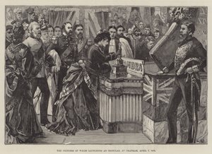 La Principessa del Galles lancia una corazzata, a Chatham, 7 aprile 1875