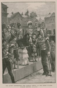 La Regina distribuisce la Medaglia di Crimea al Campo di Parata delle Guardie a Cavallo da William Heysham Overend