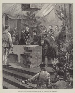 La Regina posa la prima pietra dei nuovi tribunali, a Birmingham da William Heysham Overend