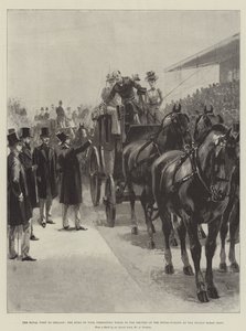 La visita reale in Irlanda, il Duca di York presenta fruste ai conducenti dei Fours-in-Hand al Dublin Horse Show