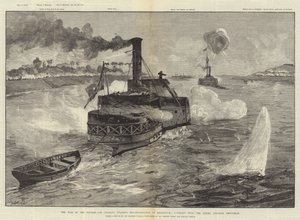 La guerra in Sudan, la ricognizione di Sir Charles Wilson a Khartoum, conflitto con il nemico di fronte a Omdurman da William Heysham Overend
