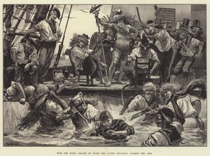 Con i principi reali a bordo dello Squadrone Volante, attraversando la Linea da William Heysham Overend