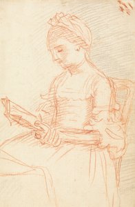 Signora Seduta con Libro da William Hoare